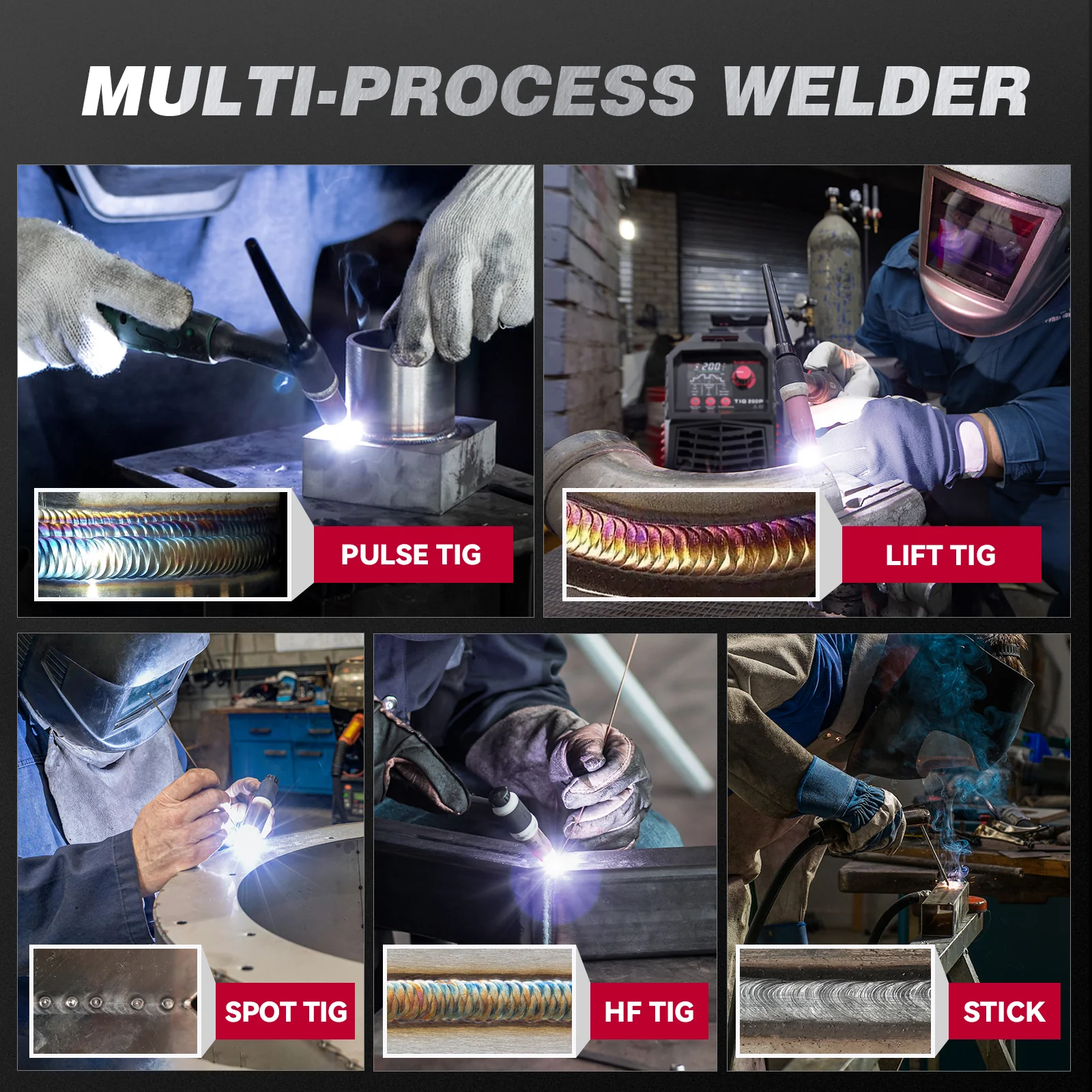 Arccaptain TIG200P DC Pulse 200Amp TIG Welding Machine - Image 7