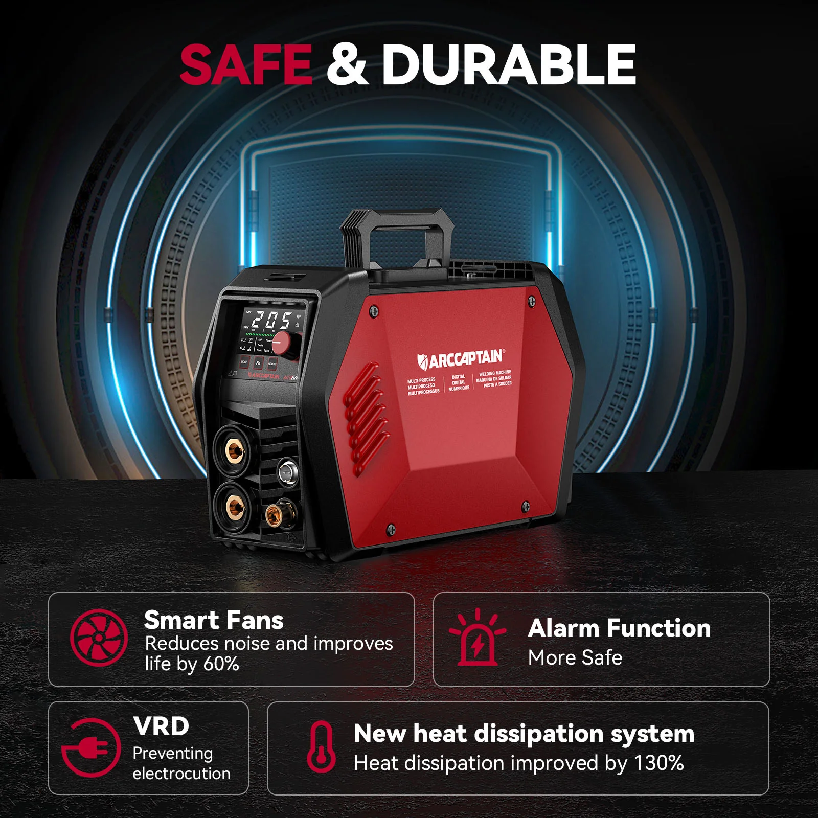 Arccaptain TIG205 Pro DC TIG Spot Cold Welder - Image 4
