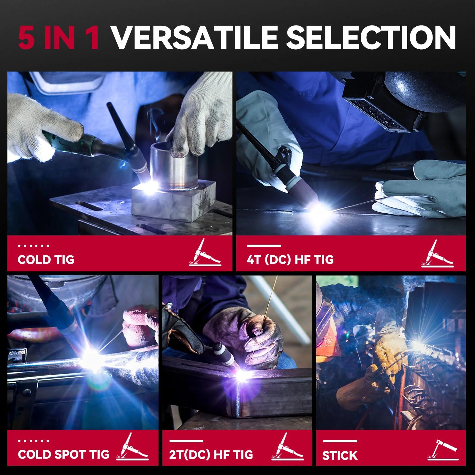 Arccaptain TIG205 Pro DC TIG Spot Cold Welder - Image 8