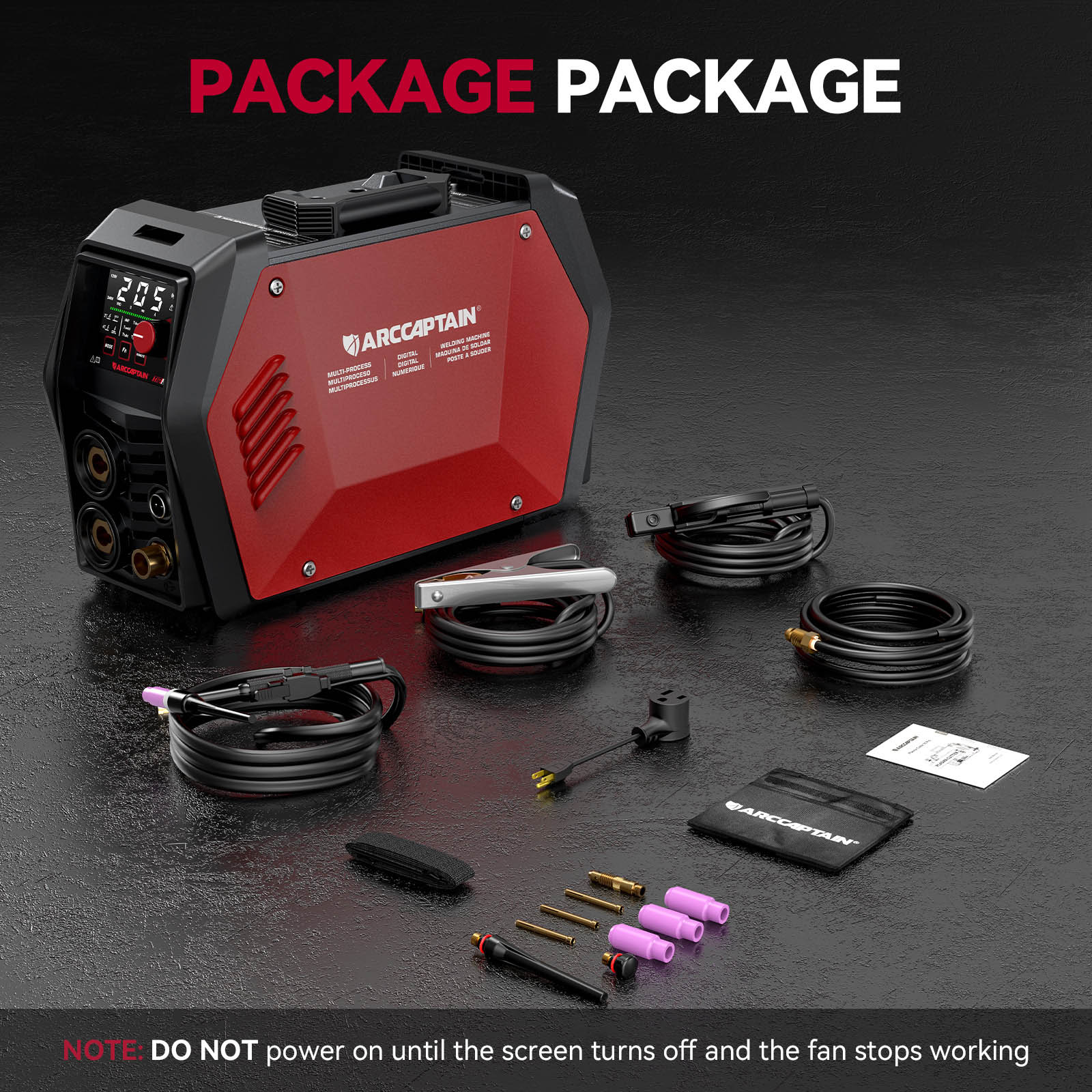 Arccaptain TIG205 Pro DC TIG Spot Cold Welder - Image 9