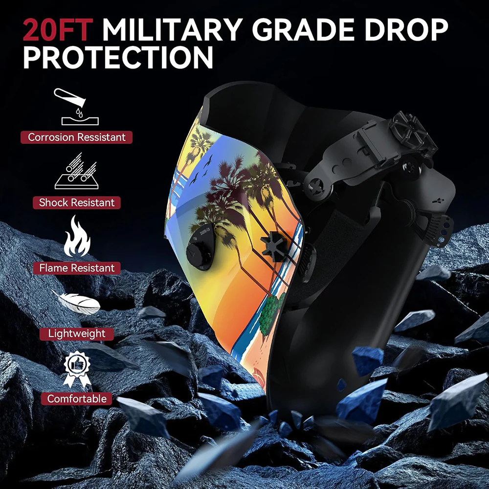 True Color Lens Welding Helmet Tropical Print ClearLite X100 - Image 3