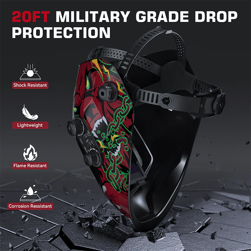 Lightweight Large Screen Welding Hood Wolf Design VisionMax X200 - Image 3