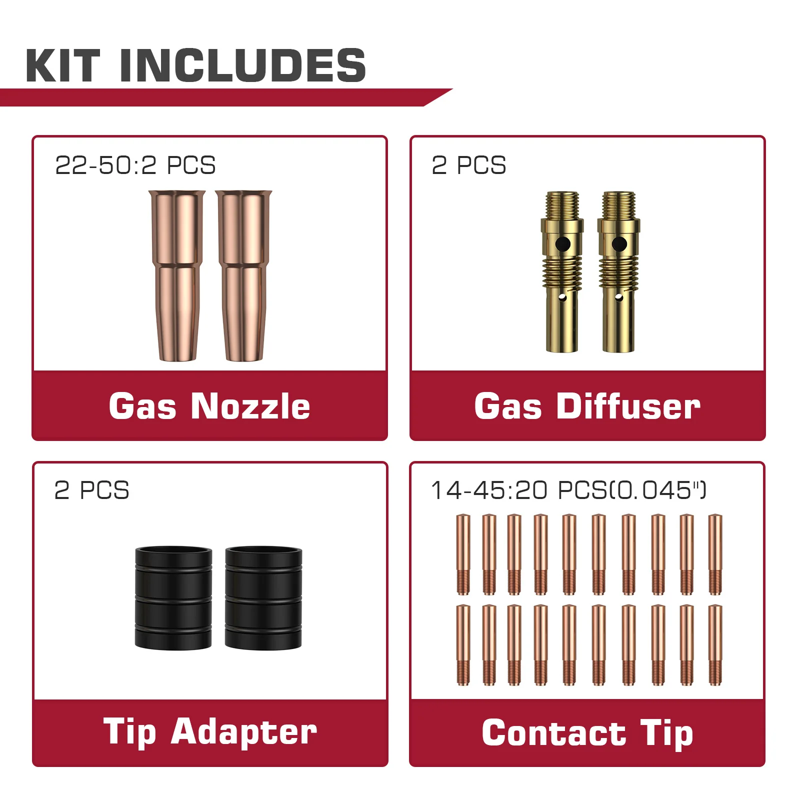 Tweco #2 MIG Gun Parts MIG Welding Gun Accessory Kit - Image 3