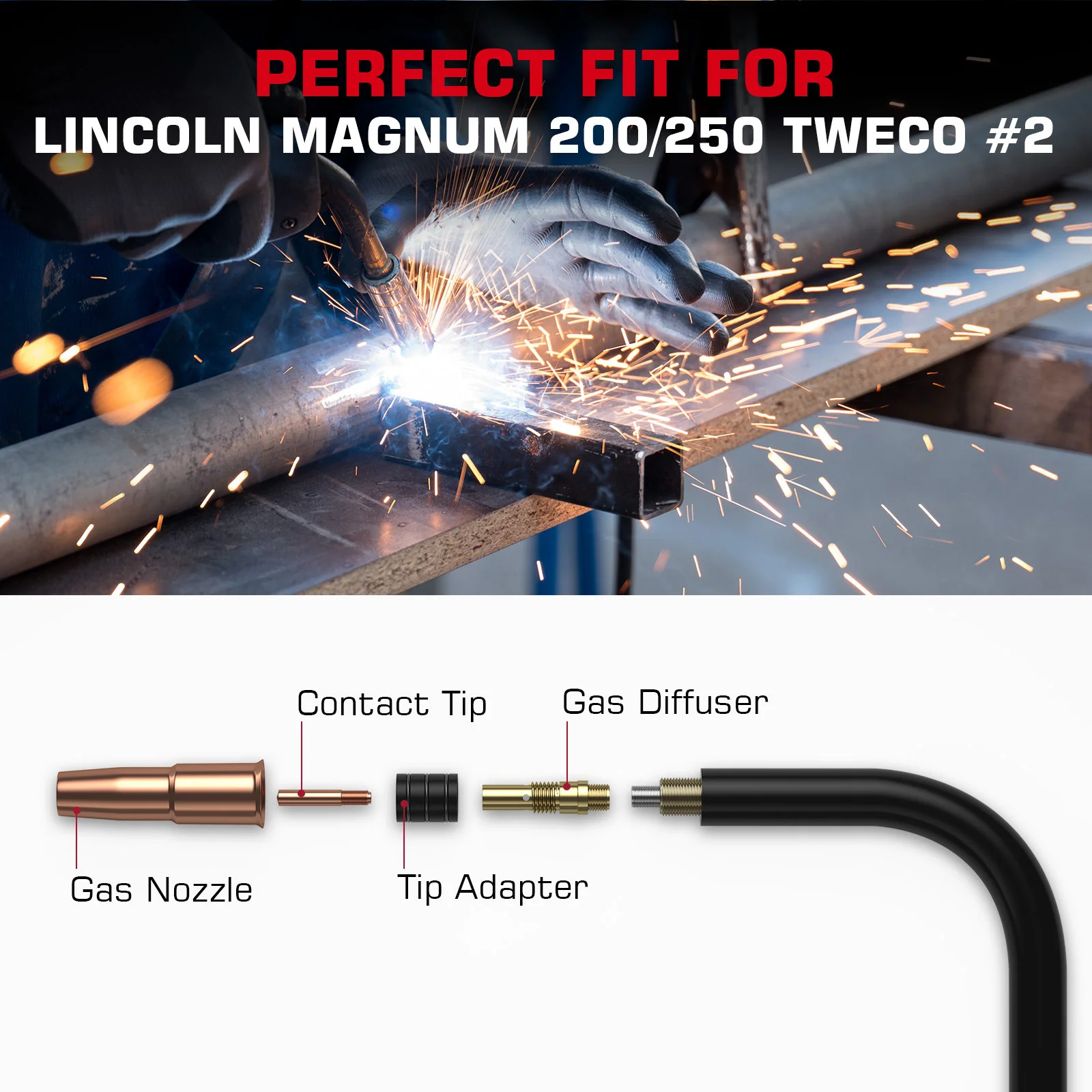 Tweco #2 MIG Gun Parts MIG Welding Gun Accessory Kit - Image 7