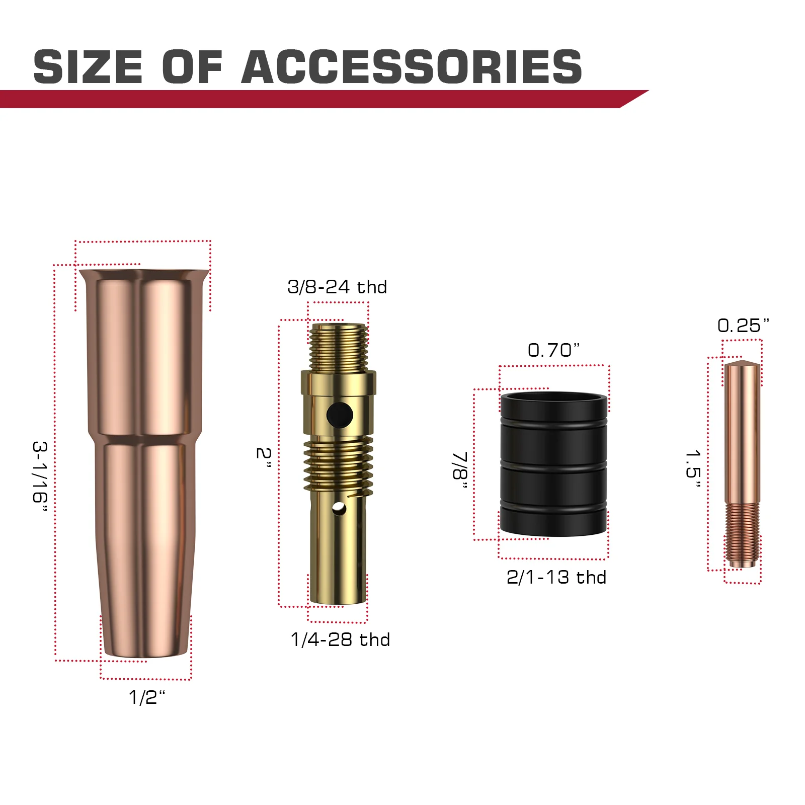 Tweco #2 MIG Gun Parts MIG Welding Gun Accessory Kit - Image 8