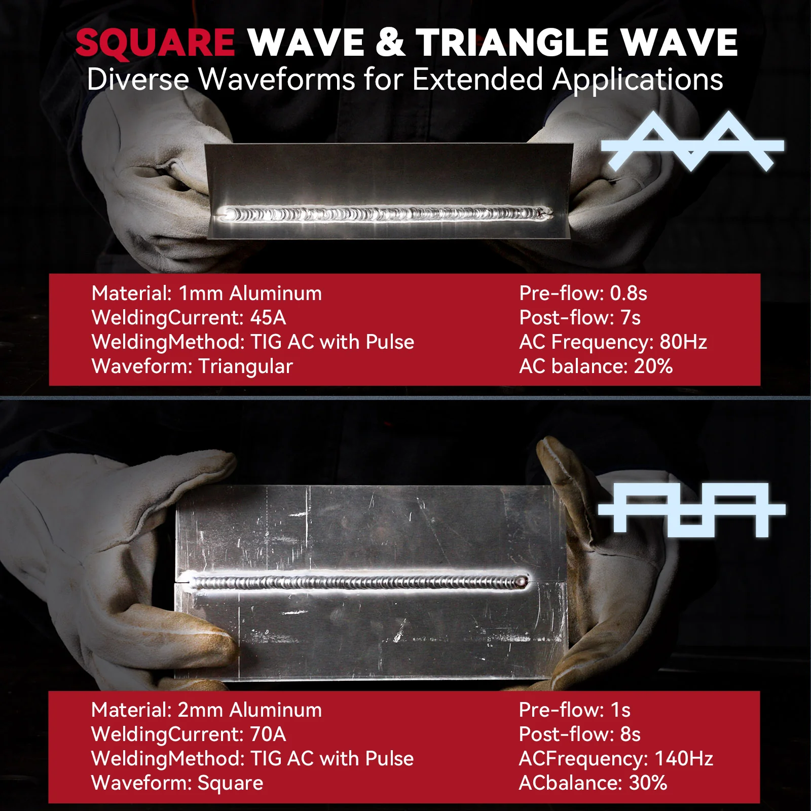 Arccaptain AC DC TIG200P Multi Process Pulse TIG Aluminum Welder - Image 6