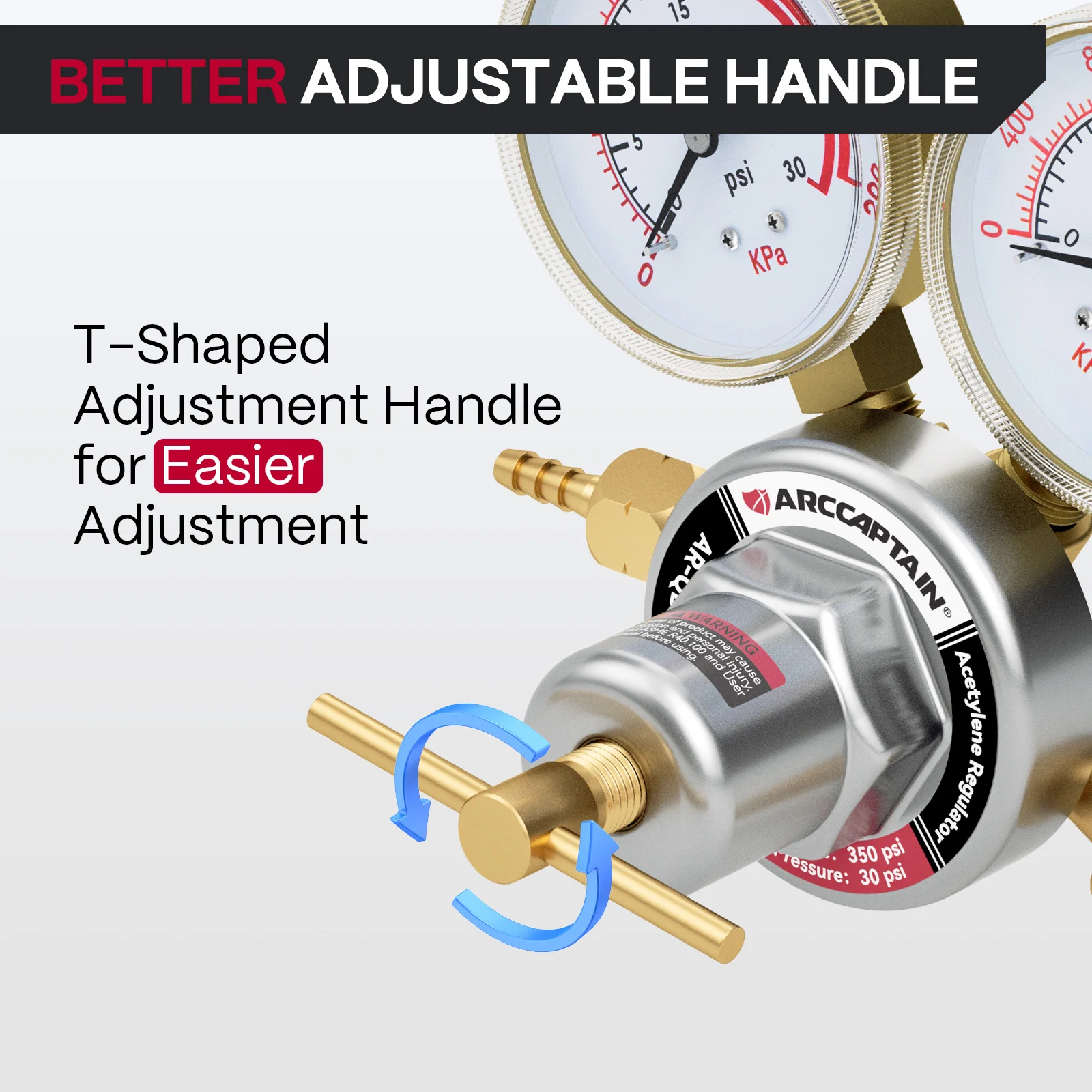 Oxygen and Acetylene Gas Regulators CGA540 and CGA510 Welding Gas Gauges - Image 5