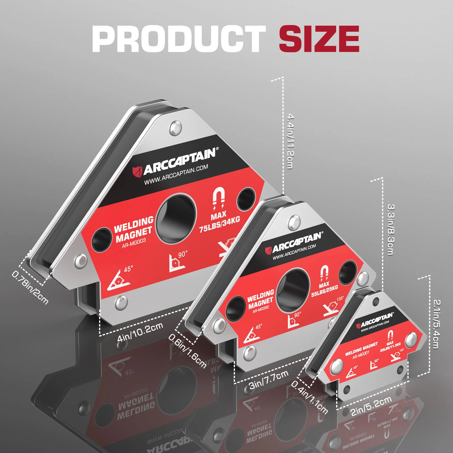 Arccaptain Welding Magnet Combination Set - Image 4