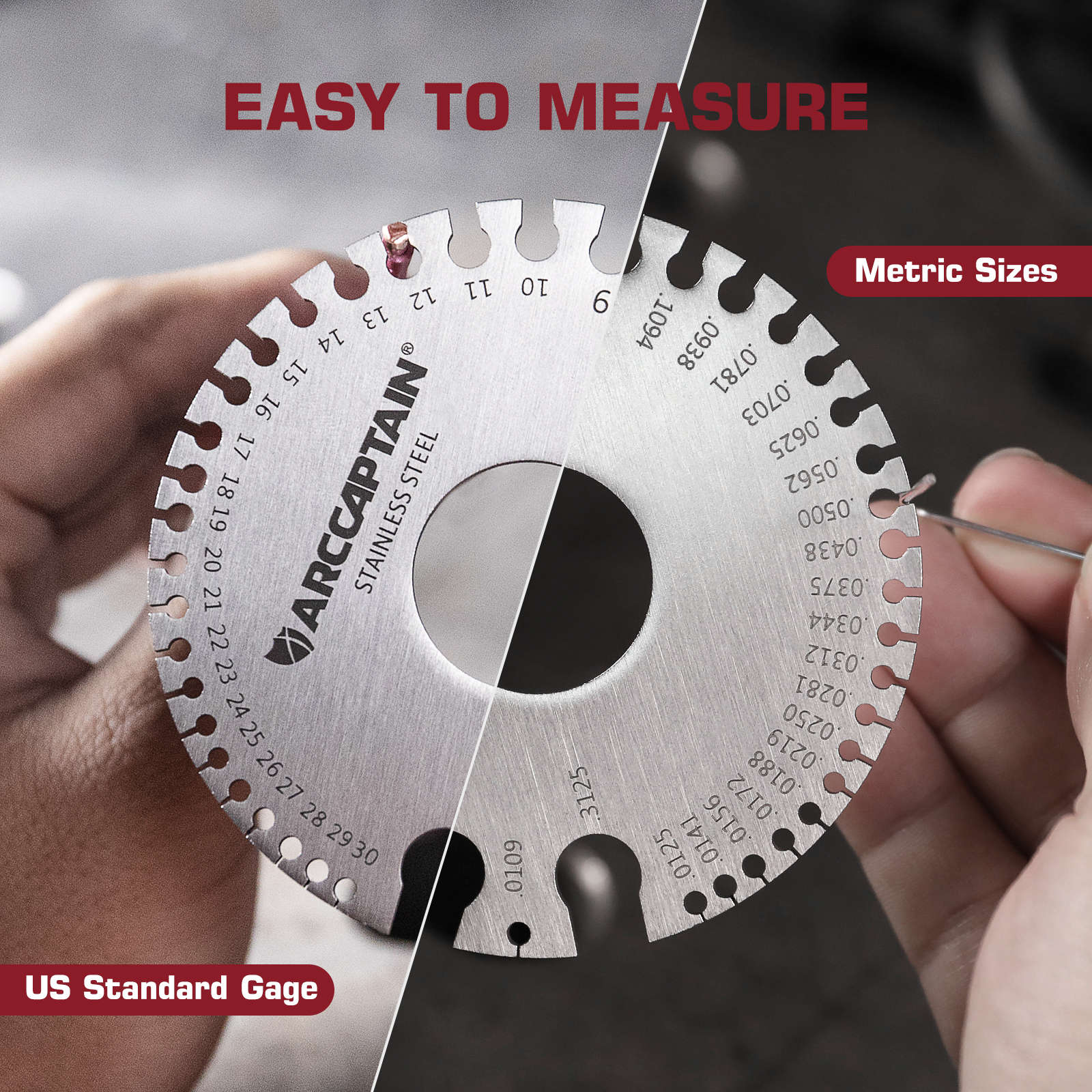 Arccaptain Wire Gauge Measuring Tool Metal Gauge - Image 4