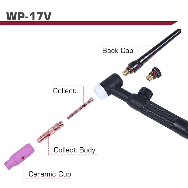 WP-17V 150 Amps 10-25mm TIG Welding Torch with 13ft Hose - Image 5